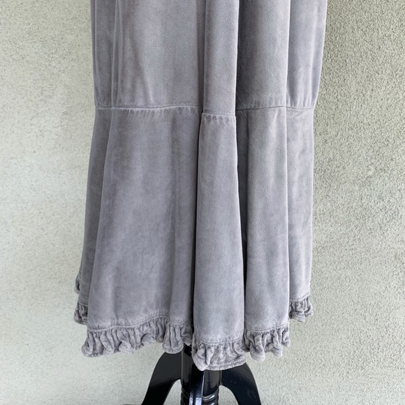 CP Shades Gray Velvet Velour Maxi Skirt Small - Picture 5 of 8